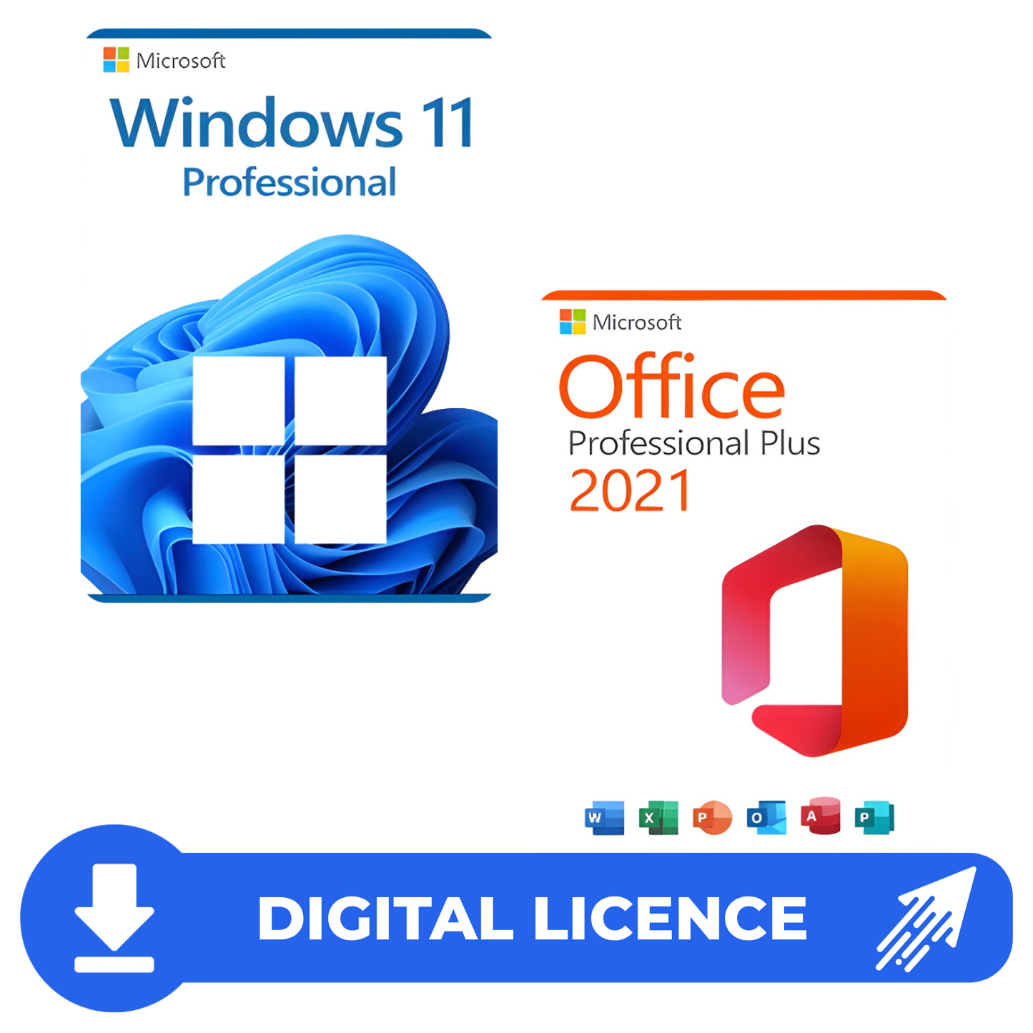Microsoft Office 2021 Professional+ Microsoft Windows 11 Professional license for 3 devices