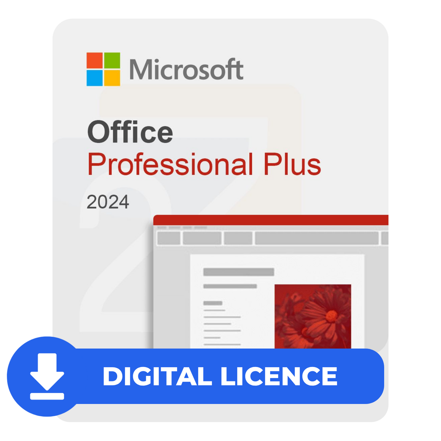 Microsoft Office 2024 Professional Plus license for 3 devices