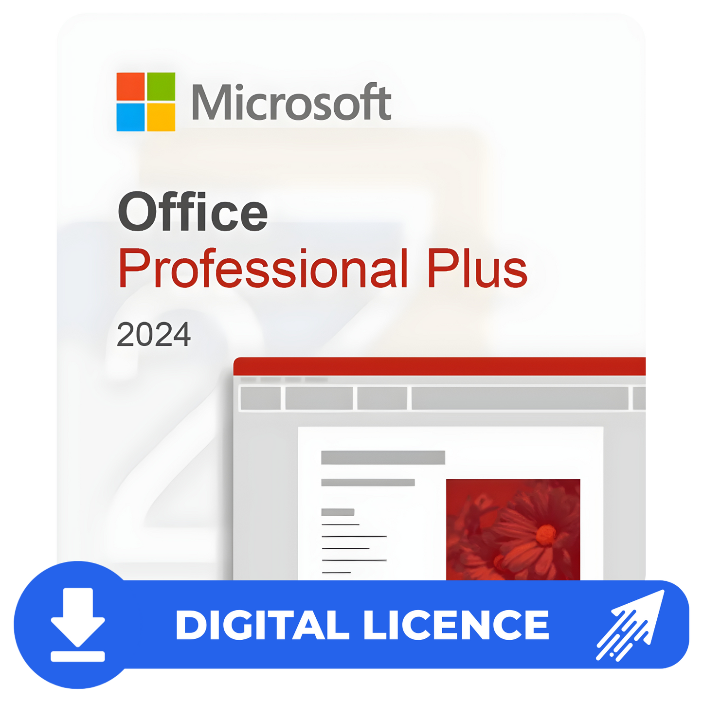 Microsoft Office 2024 Professional Plus license for 3 devices