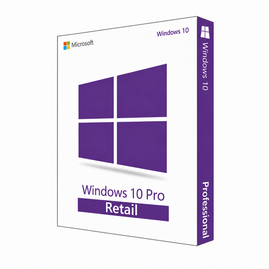 Microsoft Windows 10 Pro — Retail Licence — 1 PC — product illustration
