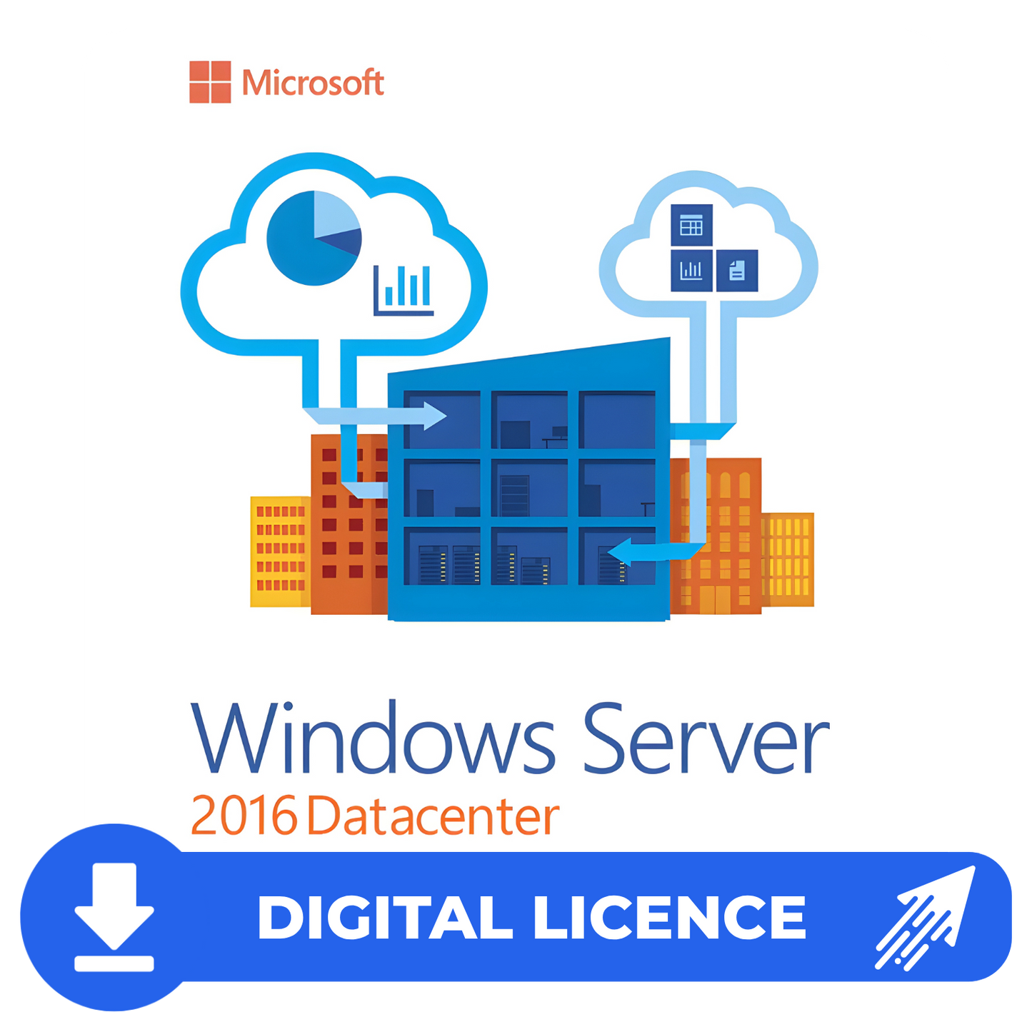Windows Server 2016 DataCenter License - Global Product Key - Unlimited Cores